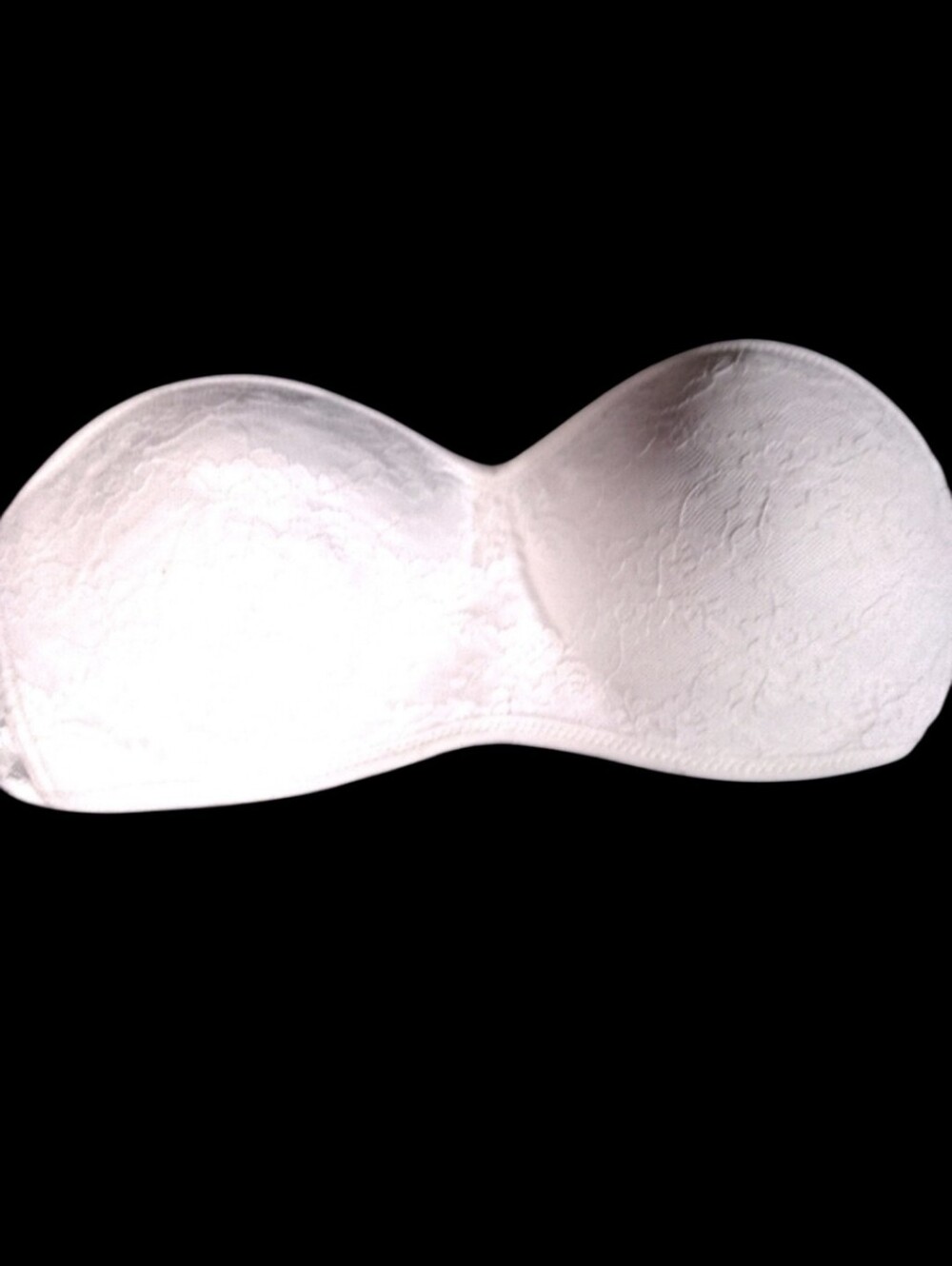 PINK Victoria's Secret White Lace Strapless Bandeau SIZE M